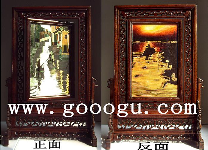 苏州刺绣异面绣台屏 双面刺绣品