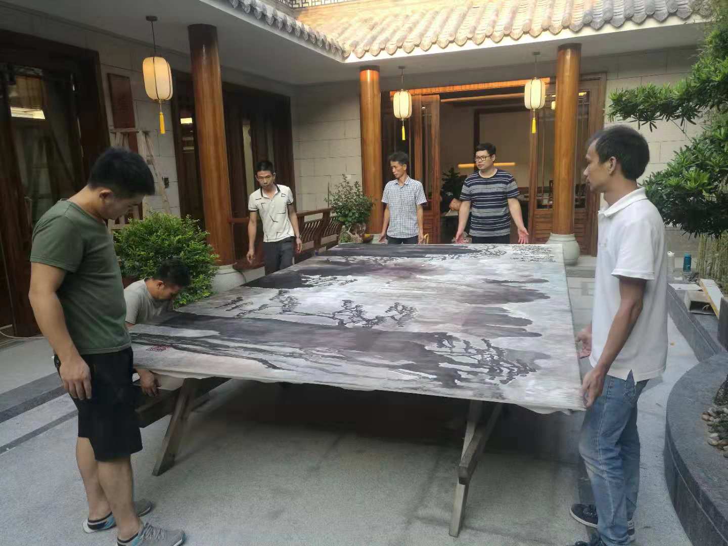 苏绣背景墙