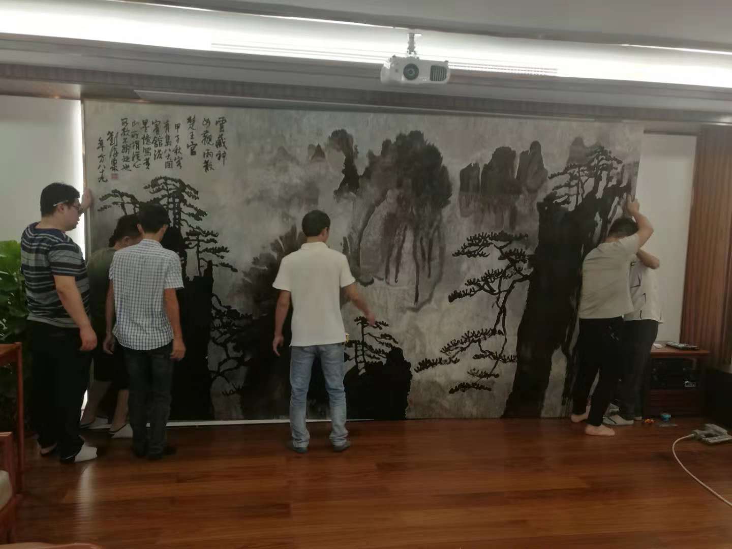 手工刺绣背景墙