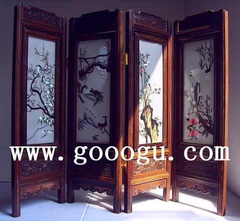 刺绣小屏风 苏绣双面绣 刺绣工艺品