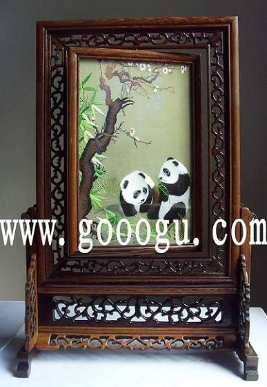 木雕刺绣礼品 苏州刺绣 苏绣画