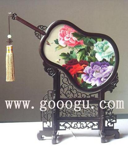 高档牡丹双面绣, 双面绣精品 ,苏绣精品