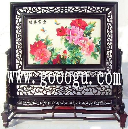 高档牡丹双面绣,牡丹苏绣精品