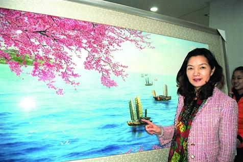 苏绣,春早江南,苏绣大师,苏绣人民大会堂壁画