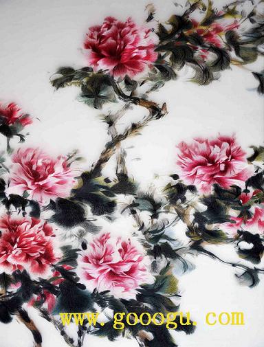 苏绣牡丹精品，牡丹刺绣画，苏绣精品画