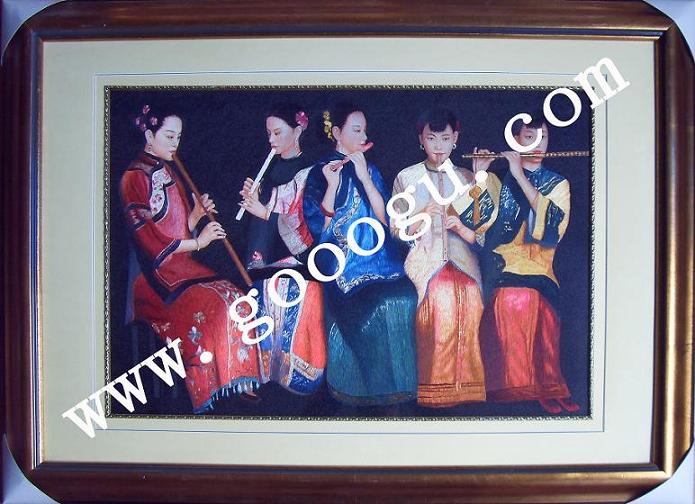 苏绣装饰画   手工刺绣  